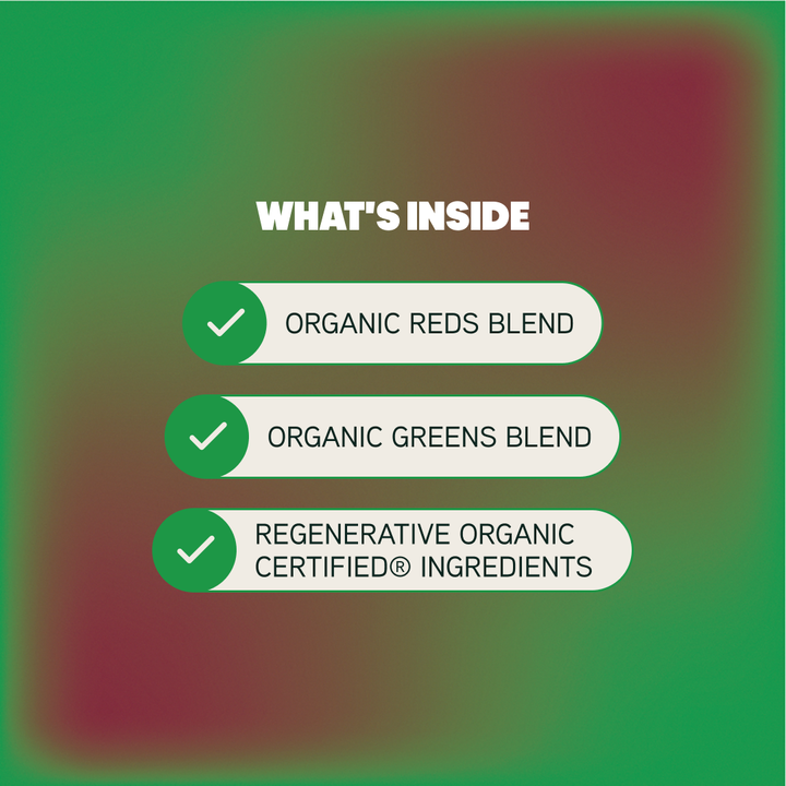 Farm2Market Organic Reds + Greens Superfood Tablets