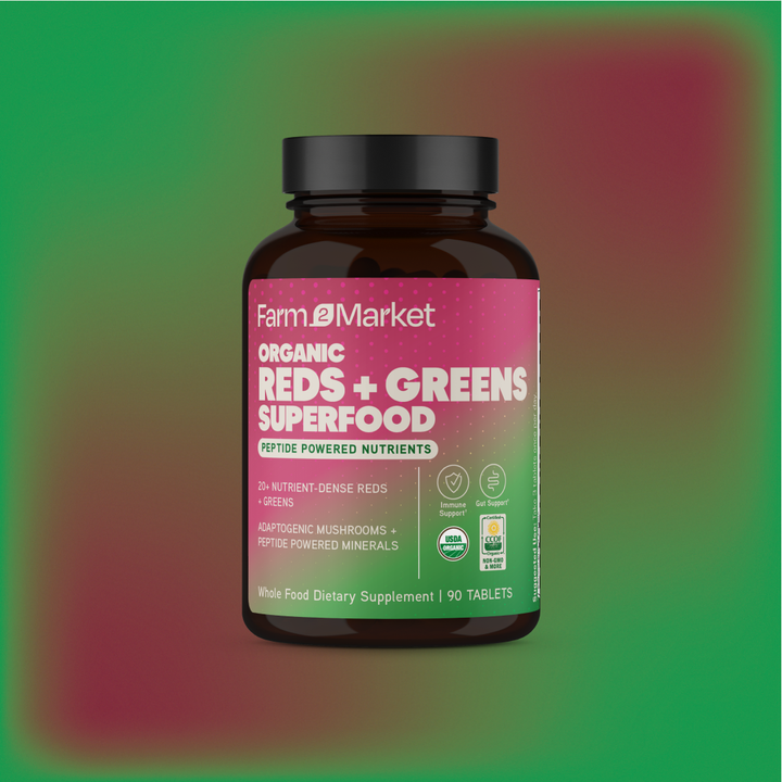 Farm2Market Organic Reds + Greens Superfood Tablets
